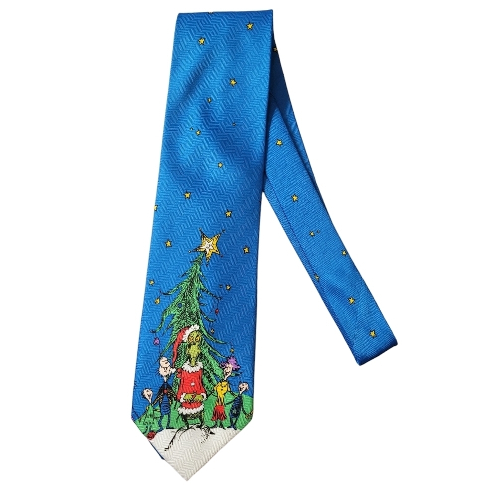 Dr. Seuss The Grinch Blue Tie Christmas Holiday
